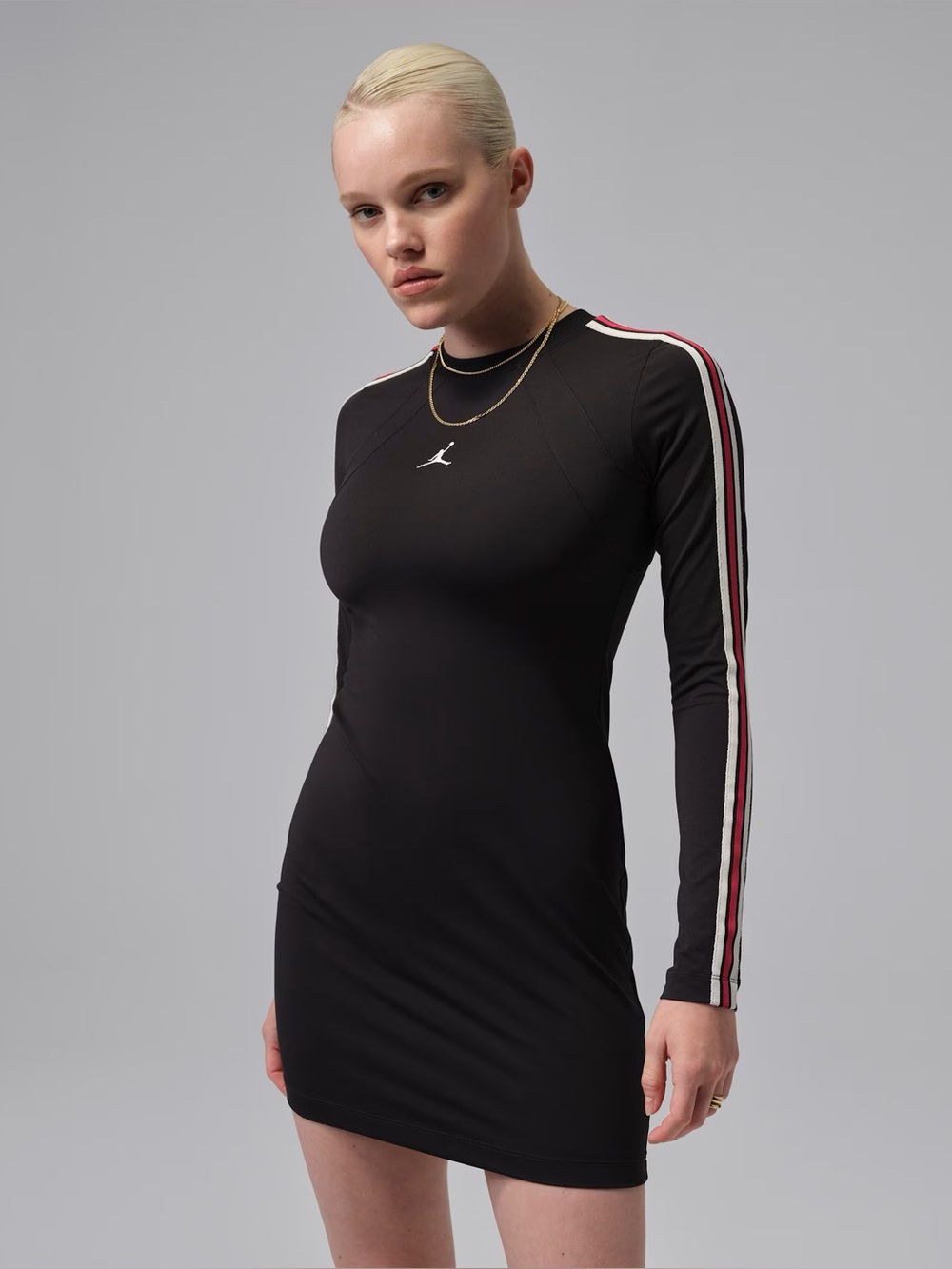 Jordan Women's Brooklyn Long-Sleeve Dress - Black sz large new with tags